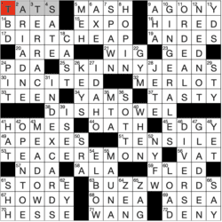 Answer grid for Los Angeles Times crossword 5/11/26 by Chloe Revery